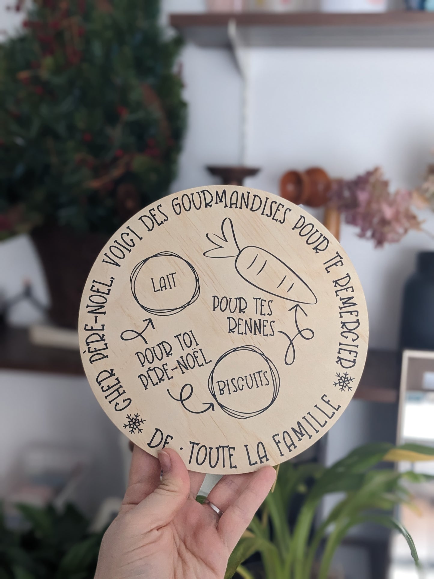 Assiette en bois pour le Père Noël (PÀP)