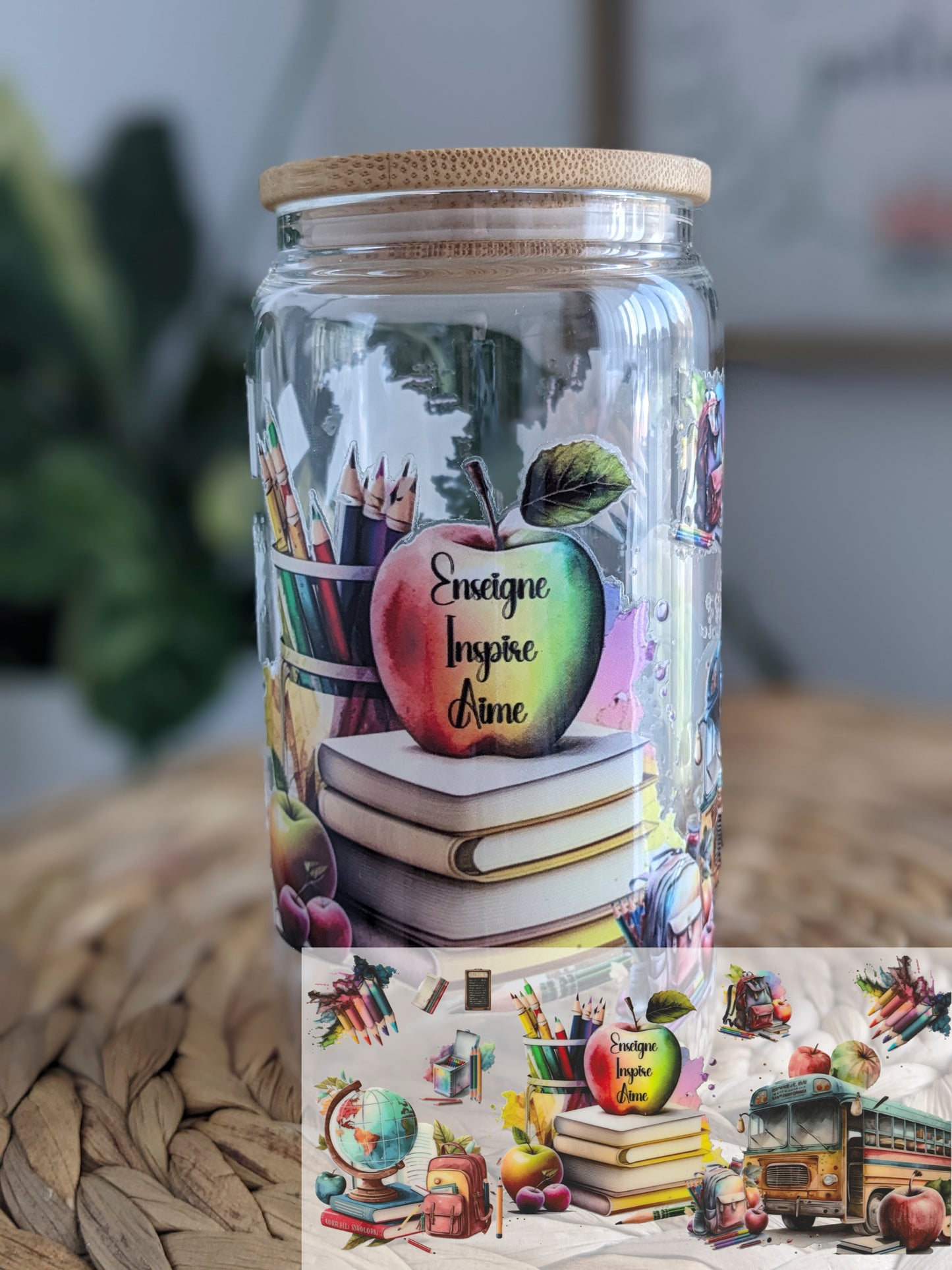 Verre Enseigne, Aime, Inspire PÀP IMPARFAIT