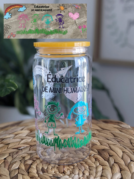 Verre Éducatrice de mini humains PÀP